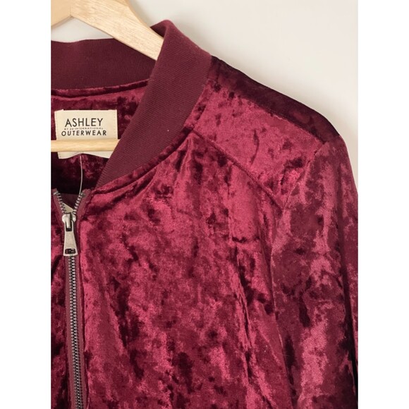Ashley Outwear 26 International Velvet Full Zip Bomber Jacket Size XL NEW - Picture 13 of 16